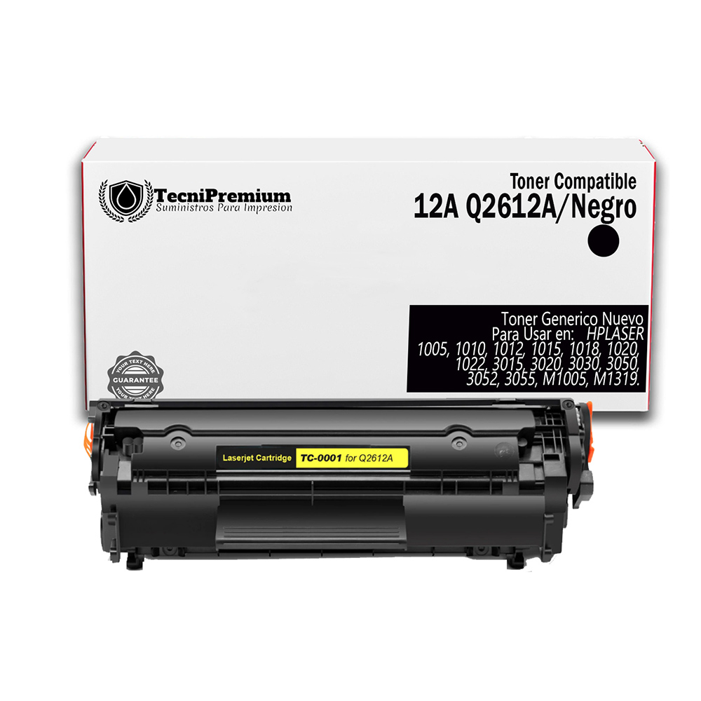 Toner Genérico Hp Q2612A Para HP LaserJet 1005, 1010, 1012, 1015, 1018, 1020, 1022
