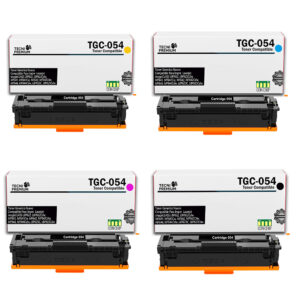 Kit 4 Toner CRG-054C Compatile con Canon imageCLASS LBP622, LBP622Cdw, MF641, MF641Cw, MF642, MF642Cdw, MF644, MF644Cdw, LBP623C, LBP623Cdw.